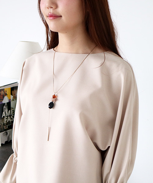 N.（N. Natural Beauty Basic）（エヌエヌナチュラルビューティーベーシック）の「リネコリラックスシリーズブラウス（シャツ/ブラウス・レディース・ホワイト/ブルー/ベージュ/ネイビー・MEDIUM）」の7枚目の写真