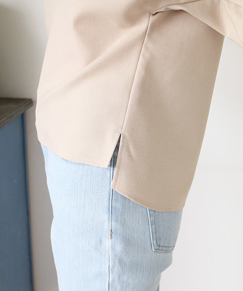 N.（N. Natural Beauty Basic）（エヌエヌナチュラルビューティーベーシック）の「リネコリラックスシリーズブラウス（シャツ/ブラウス・レディース・ホワイト/ブルー/ベージュ/ネイビー・MEDIUM）」の9枚目の写真