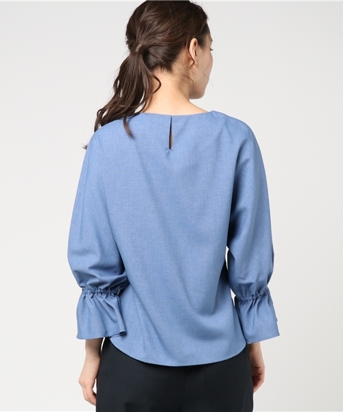 N.（N. Natural Beauty Basic）（エヌエヌナチュラルビューティーベーシック）の「リネコリラックスシリーズブラウス（シャツ/ブラウス・レディース・ホワイト/ブルー/ベージュ/ネイビー・MEDIUM）」の17枚目の写真