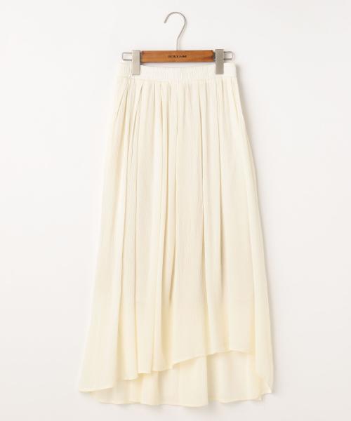 DOUBLE NAME（ダブルネーム）の「楊柳エアリーロングスカート（スカート・レディース・ブラック/レッド/オフホワイト・FREE）」の2枚目の写真