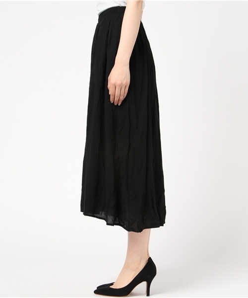 DOUBLE NAME（ダブルネーム）の「楊柳エアリーロングスカート（スカート・レディース・ブラック/レッド/オフホワイト・FREE）」の5枚目の写真
