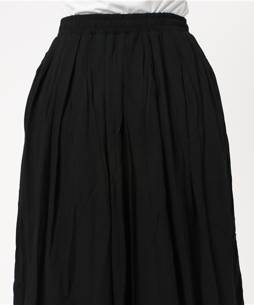 DOUBLE NAME（ダブルネーム）の「楊柳エアリーロングスカート（スカート・レディース・ブラック/レッド/オフホワイト・FREE）」の8枚目の写真