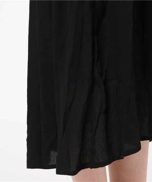 DOUBLE NAME（ダブルネーム）の「楊柳エアリーロングスカート（スカート・レディース・ブラック/レッド/オフホワイト・FREE）」の10枚目の写真