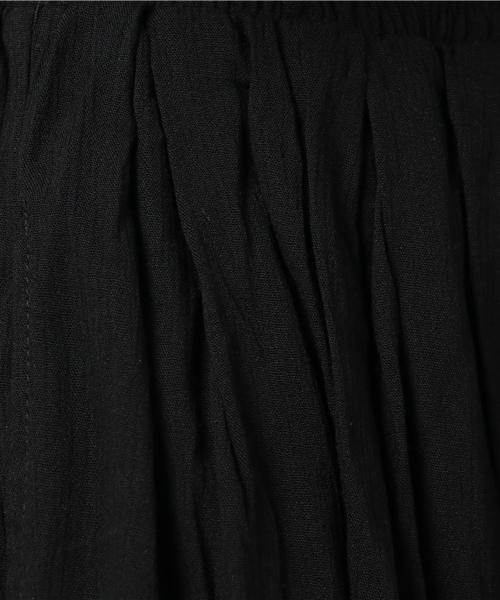 DOUBLE NAME（ダブルネーム）の「楊柳エアリーロングスカート（スカート・レディース・ブラック/レッド/オフホワイト・FREE）」の11枚目の写真