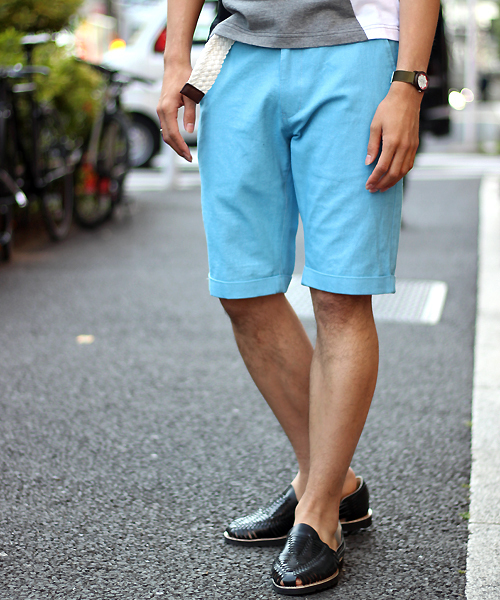 glory crew（グローリークルー）の「ショートパンツ/ショーツ/ベルト付属（その他パンツ・メンズ・ピンク/ホワイト/インディゴブルー/サックスブルー/ネイビー/ブルー・LL/L/S/M）」の4枚目の写真