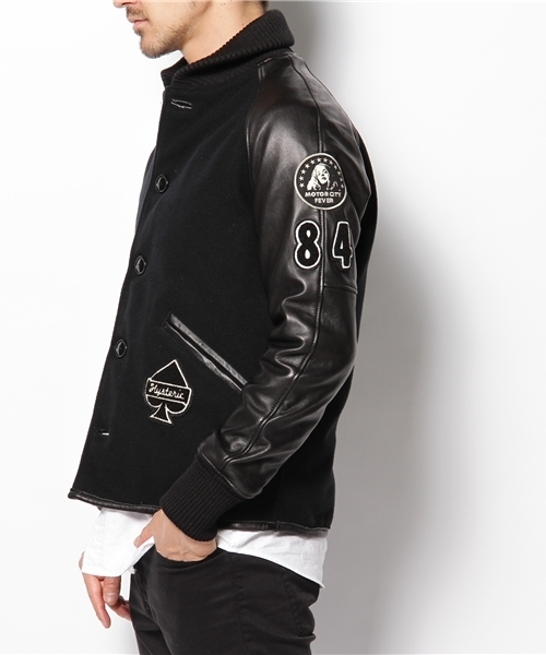 HYSTERIC GLAMOUR（ヒステリックグラマー）の「ワッペン付袖レザー