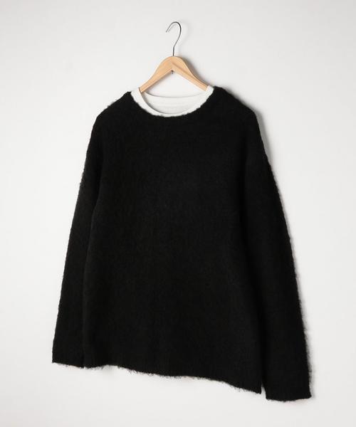 coen（コーエン）の「【セット商品】ブークレレイヤードクルーネックニット(ニット×サーマル)（ニット/セーター・メンズ・ダークグレー/グレー/ブラック/ネイビー・LARGE/SMALL/X-LARGE/MEDIUM）」の12枚目の写真