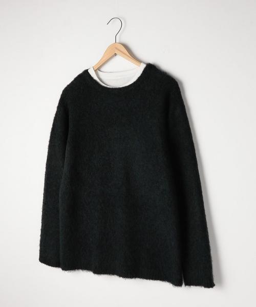 coen（コーエン）の「【セット商品】ブークレレイヤードクルーネックニット(ニット×サーマル)（ニット/セーター・メンズ・ダークグレー/グレー/ブラック/ネイビー・LARGE/SMALL/X-LARGE/MEDIUM）」の6枚目の写真