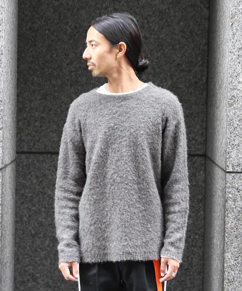 coen（コーエン）の「【セット商品】ブークレレイヤードクルーネックニット(ニット×サーマル)（ニット/セーター・メンズ・ダークグレー/グレー/ブラック/ネイビー・LARGE/SMALL/X-LARGE/MEDIUM）」の7枚目の写真