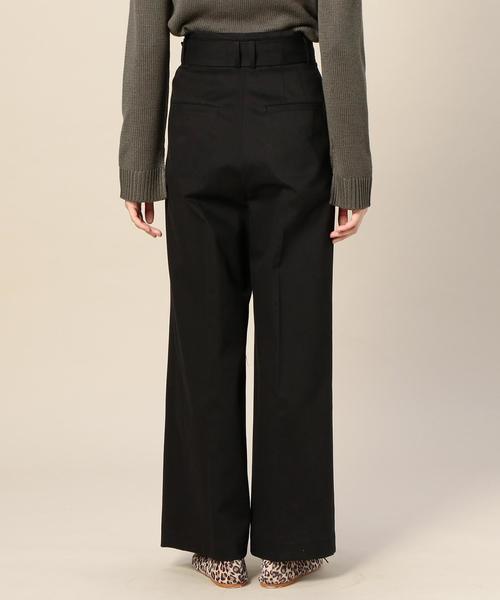 BEAUTY&YOUTH UNITED ARROWS(ビューティーアンドユースユナイテッドアローズ)の「BY コットンチノベルトワイドパンツ ◆(チノパンツ・レディース・ブラック・MEDIUM/SMALL)」の2枚目の写真