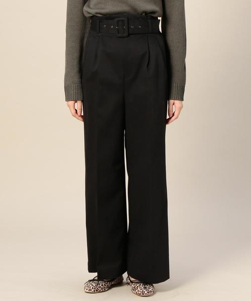 BEAUTY&YOUTH UNITED ARROWS(ビューティーアンドユースユナイテッドアローズ)の「BY コットンチノベルトワイドパンツ ◆(チノパンツ・レディース・ブラック・MEDIUM/SMALL)」の3枚目の写真