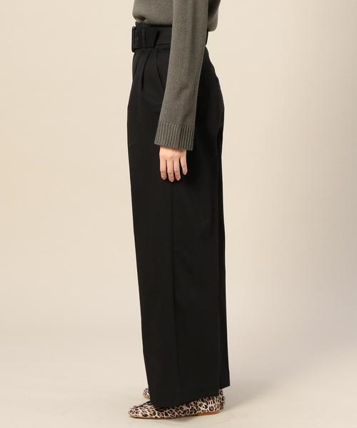 BEAUTY&YOUTH UNITED ARROWS(ビューティーアンドユースユナイテッドアローズ)の「BY コットンチノベルトワイドパンツ ◆(チノパンツ・レディース・ブラック・MEDIUM/SMALL)」の4枚目の写真