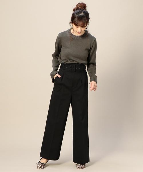 BEAUTY&YOUTH UNITED ARROWS(ビューティーアンドユースユナイテッドアローズ)の「BY コットンチノベルトワイドパンツ ◆(チノパンツ・レディース・ブラック・MEDIUM/SMALL)」の5枚目の写真