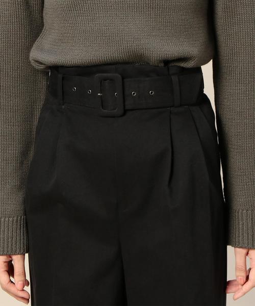 BEAUTY&YOUTH UNITED ARROWS(ビューティーアンドユースユナイテッドアローズ)の「BY コットンチノベルトワイドパンツ ◆(チノパンツ・レディース・ブラック・MEDIUM/SMALL)」の6枚目の写真