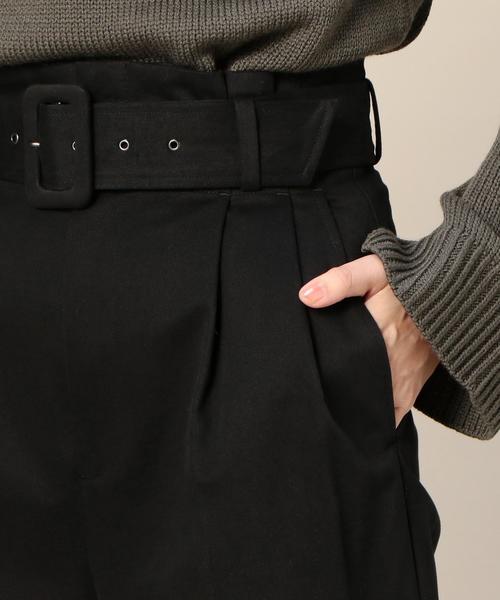 BEAUTY&YOUTH UNITED ARROWS(ビューティーアンドユースユナイテッドアローズ)の「BY コットンチノベルトワイドパンツ ◆(チノパンツ・レディース・ブラック・MEDIUM/SMALL)」の7枚目の写真