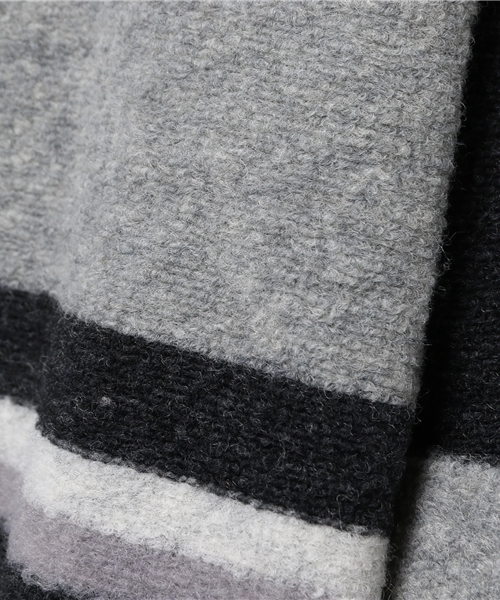 LBC（エルビーシー）の「配色スライバーコート                  （その他アウター・レディース・チャコールグレー/ライトグレー・MEDIUM）」の5枚目の写真