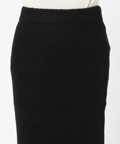 KOBE LETTUCE（コウベレタス）の「もちもちの伸縮素材★すっきりシルエでレディライクに！[もっちり]タイトニットスカート/レディース/ボトムス[M1855]神戸レタス（スカート・レディース・ブラック/グレー/オフホワイト/サックスブルー/ピンク/キャメル・FREE）」の7枚目の写真