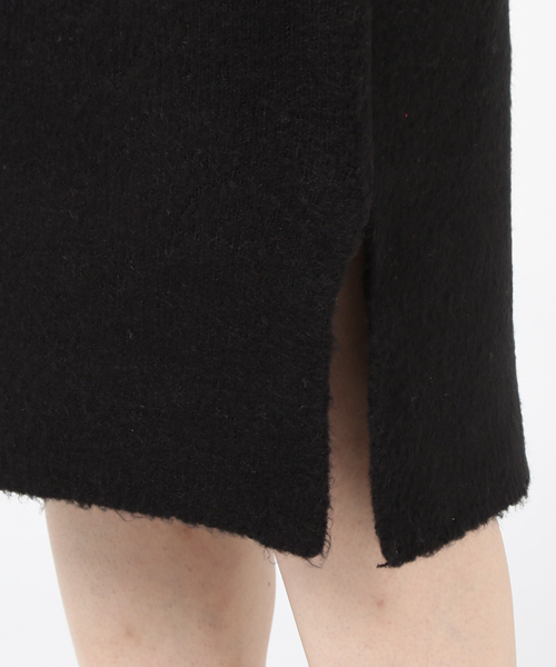 KOBE LETTUCE（コウベレタス）の「もちもちの伸縮素材★すっきりシルエでレディライクに！[もっちり]タイトニットスカート/レディース/ボトムス[M1855]神戸レタス（スカート・レディース・ブラック/グレー/オフホワイト/サックスブルー/ピンク/キャメル・FREE）」の12枚目の写真