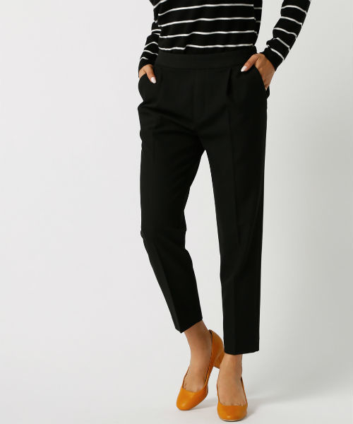 AZUL by moussy（アズールバイマウジー）の「TR裏起毛 吸湿発熱ﾃｰﾊﾟｰﾄﾞPT（スラックス・レディース・ブラック/グレー/ブルー系その他・SMALL/MEDIUM/LARGE）」の2枚目の写真