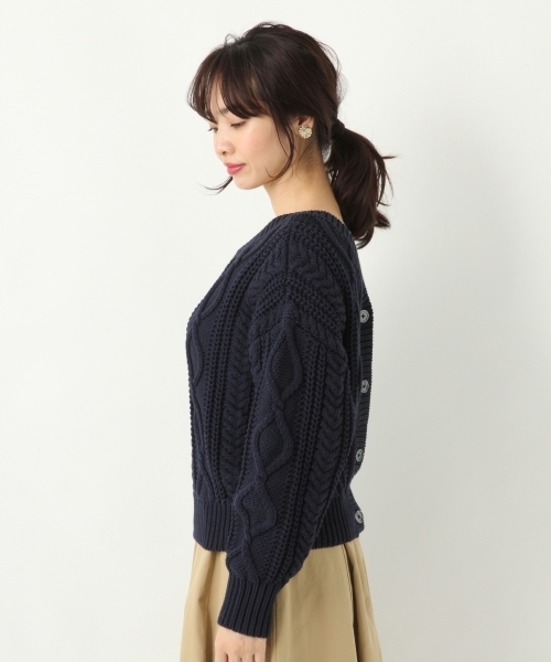 A part by(アパートバイ)の「【WEB限定アイテム】3GCoNyケーブル2WAY 784132(ニット/セーター・レディース・ホワイト/ベージュ/ネイビー/ライトピンク・FREE)」の13枚目の写真