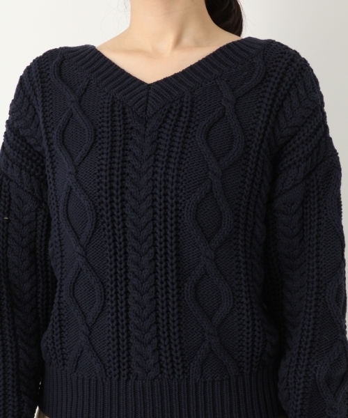 A part by(アパートバイ)の「【WEB限定アイテム】3GCoNyケーブル2WAY 784132(ニット/セーター・レディース・ホワイト/ベージュ/ネイビー/ライトピンク・FREE)」の19枚目の写真