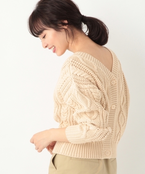 A part by(アパートバイ)の「【WEB限定アイテム】3GCoNyケーブル2WAY 784132(ニット/セーター・レディース・ホワイト/ベージュ/ネイビー/ライトピンク・FREE)」の20枚目の写真