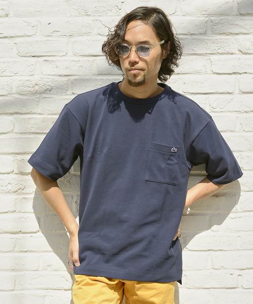 LACOSTE（ラコステ）の「【LACOSTE/ラコステ】別注カノコBIGポケットTシャツ（Tシャツ/カットソー・メンズ・ホワイト/グレー/ネイビー/レッド・3/4/5）」の4枚目の写真