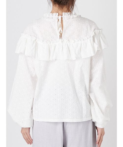 merry jenny（メリージェニー）の「レースフリルブラウス（シャツ/ブラウス・レディース・ブラック/オフホワイト・FREE）」の8枚目の写真