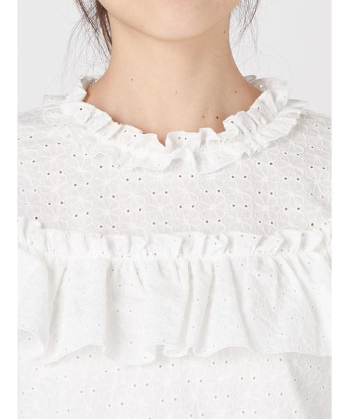 merry jenny（メリージェニー）の「レースフリルブラウス（シャツ/ブラウス・レディース・ブラック/オフホワイト・FREE）」の10枚目の写真