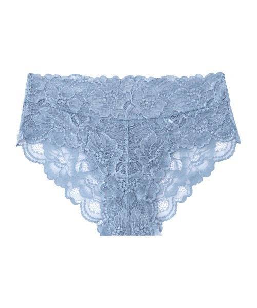 aimerfeel(エメフィール)の「カシュクールレース 総レース プレーンショーツ(ショーツ)」|グレイッシュブルー