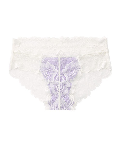 aimerfeel（エメフィール）の「カシュクールレース 総レース プレーンショーツ（ショーツ・レディース・ダークネイビー/サーモンピンク/サックスブルー/チャコールグレー/ブラック/オフホワイト/パープル/ナチュラル/ピンク/ボルドー/桜/グレイッシュブルー/アクア/バーガンディー/エメラルドブルー/コーラル/オレンジ/セージグリーン/バイオレット/プラム/ライトピンク/ブルー/ダークパープル/ホワイト/ブラウン/マジェンタ/ベビーピンク/シルバーグレー/ライラック/スモークピンク/クリアグリーン/レモンイエロー/ターコイズブルー/ダークグリーン系/ワイン・MEDIUM/LARGE/X-LARGE）」の21枚目の写真