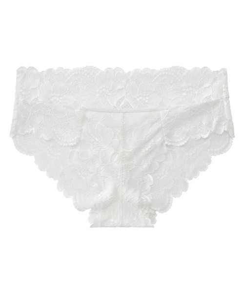 aimerfeel（エメフィール）の「カシュクールレース 総レース プレーンショーツ（ショーツ・レディース・ダークネイビー/サーモンピンク/サックスブルー/チャコールグレー/ブラック/オフホワイト/パープル/ナチュラル/ピンク/ボルドー/桜/グレイッシュブルー/アクア/バーガンディー/エメラルドブルー/コーラル/オレンジ/セージグリーン/バイオレット/プラム/ライトピンク/ブルー/ダークパープル/ホワイト/ブラウン/マジェンタ/ベビーピンク/シルバーグレー/ライラック/スモークピンク/クリアグリーン/レモンイエロー/ターコイズブルー/ダークグリーン系/ワイン・MEDIUM/LARGE/X-LARGE）」の2枚目の写真