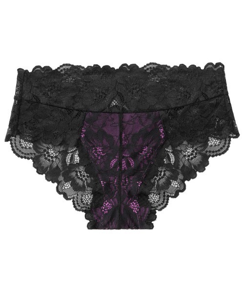 aimerfeel（エメフィール）の「カシュクールレース 総レース プレーンショーツ（ショーツ・レディース・ダークネイビー/サーモンピンク/サックスブルー/チャコールグレー/ブラック/オフホワイト/パープル/ナチュラル/ピンク/ボルドー/桜/グレイッシュブルー/アクア/バーガンディー/エメラルドブルー/コーラル/オレンジ/セージグリーン/バイオレット/プラム/ライトピンク/ブルー/ダークパープル/ホワイト/ブラウン/マジェンタ/ベビーピンク/シルバーグレー/ライラック/スモークピンク/クリアグリーン/レモンイエロー/ターコイズブルー/ダークグリーン系/ワイン・MEDIUM/LARGE/X-LARGE）」の22枚目の写真