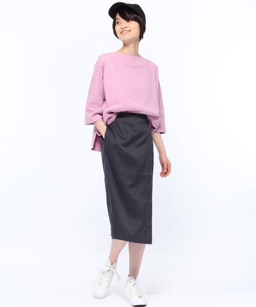 LAKOLE(ラコレ)の「ハウンドトゥース柄ナローラップスカート / LAKOLE(スカート・レディース・その他5・MEDIUM/SMALL)」の2枚目の写真