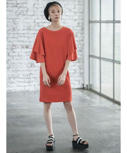 Murua ムルーア の ラッフルスリーブワンピース ワンピース Wear