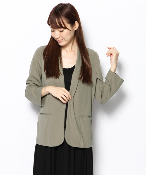 BEAUTY&YOUTH UNITED ARROWS(ビューティーアンドユースユナイテッドアローズ)の「BYBC ∵ルーズカットジャケット ◇◆(その他アウター・レディース・ブラック/ベージュ/ブラウン/オリーブ・フリー)」の4枚目の写真