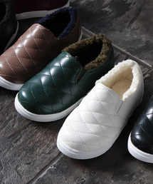 SESTO | ママとお揃い！内側全面ボアであたたかく、サイドゴムでお子様一人でも脱ぎ履きしやすい！！キルティングデザインのスリッポンスニーカー/キッズスニーカー(スニーカー)