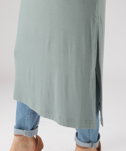 BAYFLOW（ベイフロー）の「GOOD PRICE／バックレースアップロングプルオーバー（Tシャツ/カットソー・レディース・ブラック/マスタード/オフホワイト/チェック・SMALL/MEDIUM）」の12枚目の写真