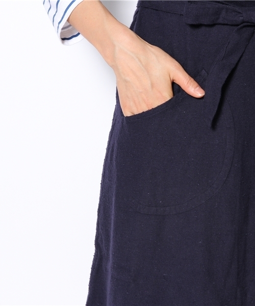 BEAMS BOY（ビームスボーイ）の「□BEAMS BOY / カシュクール ネルワンピース（ワンピース・レディース・オリーブ/ネイビー・ONE SIZE）」の7枚目の写真