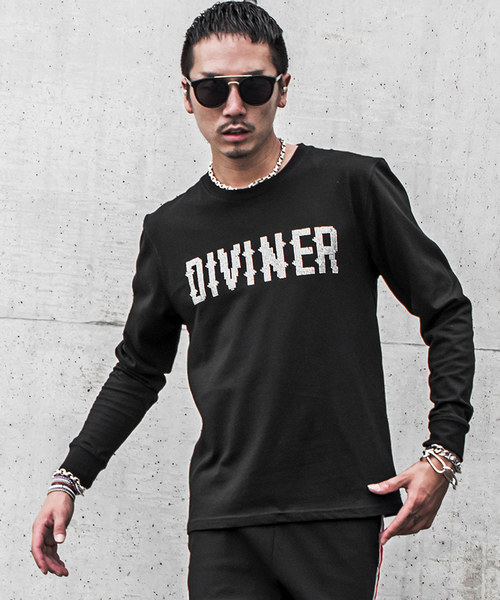 JOKER(ジョーカー)の「ラインストーンロゴ長袖Tシャツ(Tシャツ/カットソー・メンズ・ホワイト系その他/ブラック系その他/ブラック系その他2・M/L/XL/XXL)」の3枚目の写真
