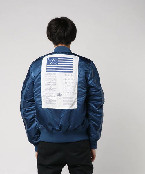 Alpha Industries(アルファインダストリーズ)の「【ALPHA】MA-1 T BLOOD CHIT(MA-1・メンズ・ブラック/ダークブルー・MEDIUM/LARGE/X-LARGE)」の3枚目の写真