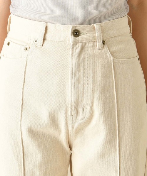 DouDou(ドゥドゥ)の「ピンタックセンプレデニム(デニムパンツ・レディース・ベージュ/ブラウン・34/36/38)」の17枚目の写真