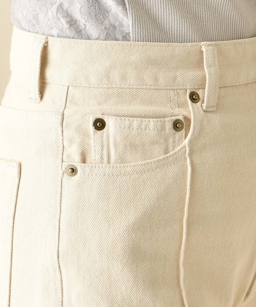 DouDou(ドゥドゥ)の「ピンタックセンプレデニム(デニムパンツ・レディース・ベージュ/ブラウン・34/36/38)」の18枚目の写真