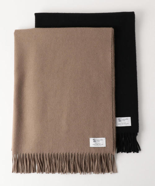 Johnstons of Elgin（ジョンストンズオブエルガン）の「[別注][ジョンストンズ]JOHNSTONS SC SOLID ストール 19AW（ストール/ショール・レディース・ブラック/モカ・FREE）」の5枚目の写真