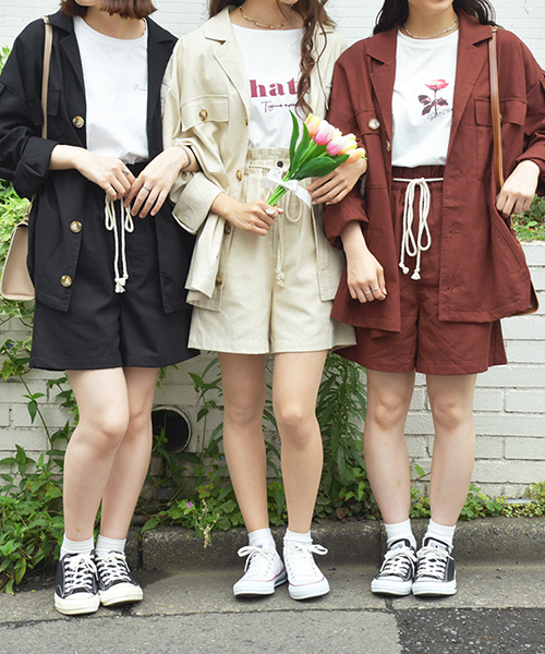 PairPair（ペアペア）の「アサコンロープベルト付きショートパンツ（その他パンツ・レディース・ブラック/アイボリー/ライトブラウン・FREE）」の14枚目の写真