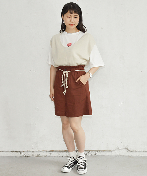 PairPair（ペアペア）の「アサコンロープベルト付きショートパンツ（その他パンツ・レディース・ブラック/アイボリー/ライトブラウン・FREE）」の21枚目の写真