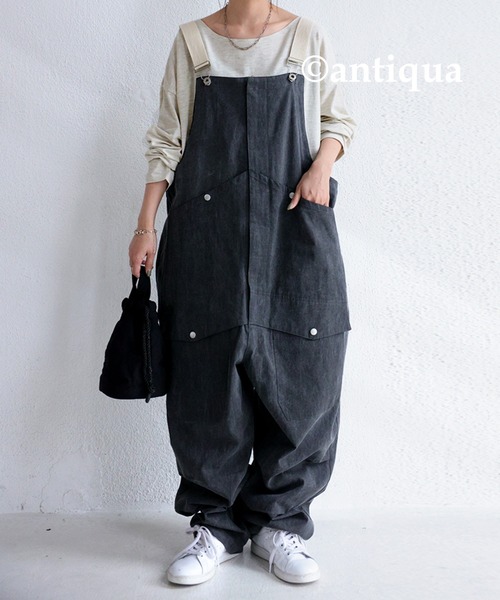 antiqua(アンティカ)の「着回し力バツグン!ベーシックビッグロンT(Tシャツ/カットソー・レディース・ブラック/オフホワイト/オートミール/杢グレー/ベージュ系その他/ブラウン系その他/ブラウン系その他2・FREE)」の19枚目の写真
