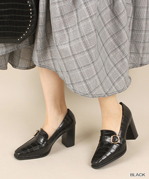 RANDA | ゴールドバックルヒールアップシューズ(ドレスシューズ)