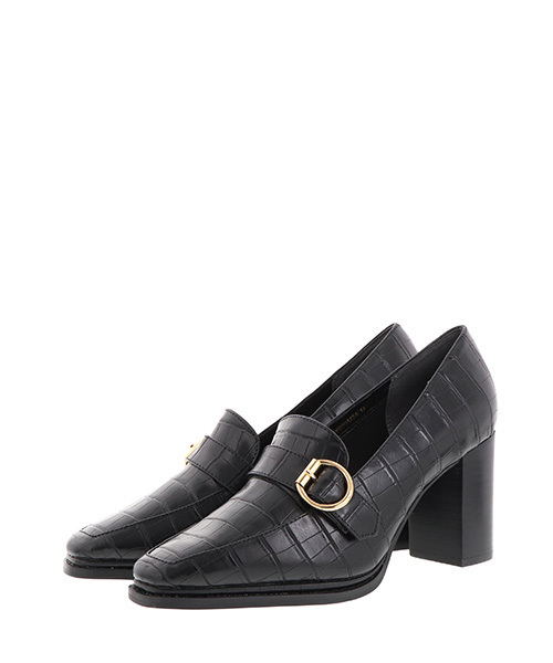 RANDA（ランダ）の「ゴールドバックルヒールアップシューズ（ドレスシューズ・レディース・ブラック/ダークブラウン・S/M/L/LL）」の7枚目の写真