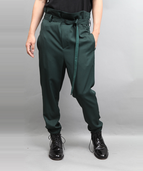 ato（アトウ）の「PAPER BAG TAPERD PANTS（その他パンツ・メンズ・ブラック/グリーン・46/48）」の11枚目の写真